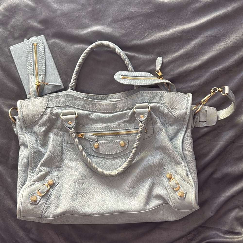 Balenciaga Le City Medium Leather Top Handle Bag